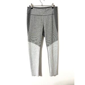 Outdoor Voices Heathered Gray/White Colorblock High Rise Leggings Size L‎
